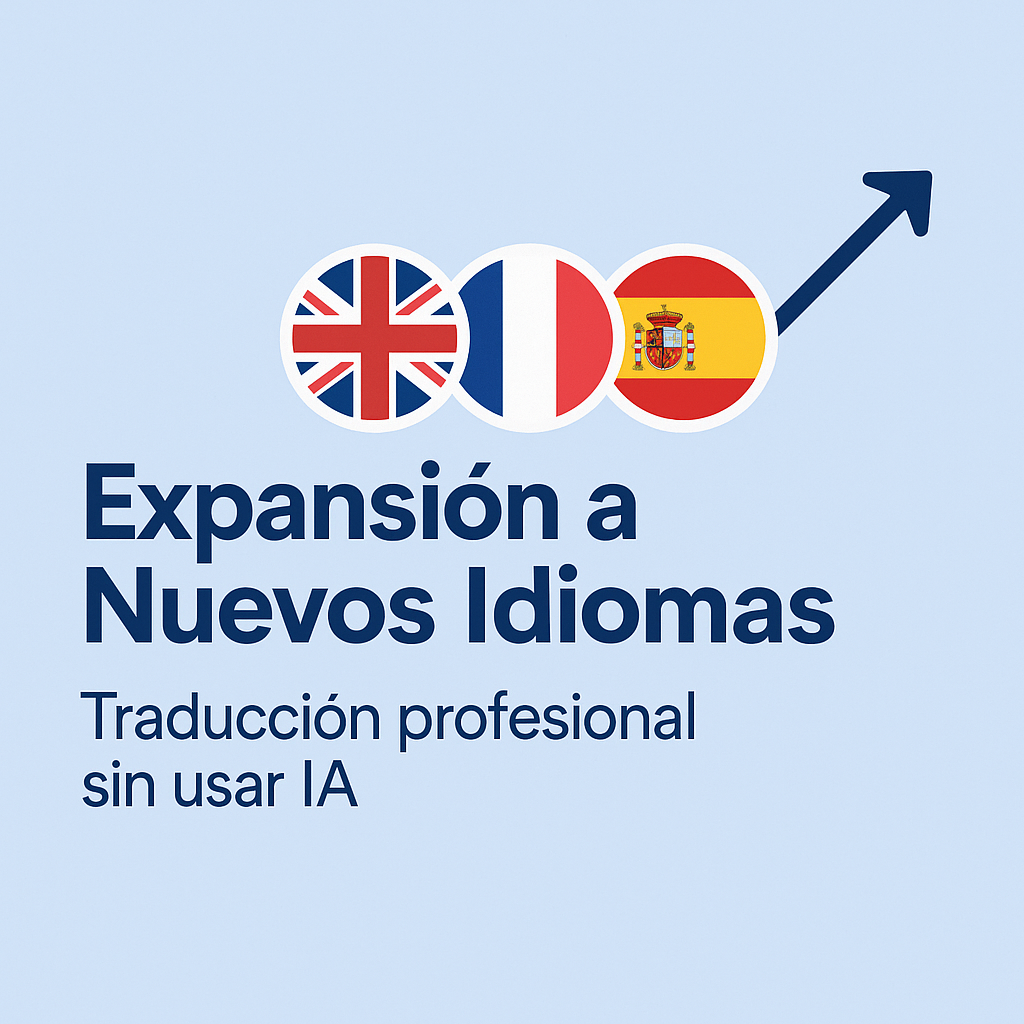 Expansión Internacional — Traducción, Adaptación y Estrategia Multilingüe (Francés e Inglés)