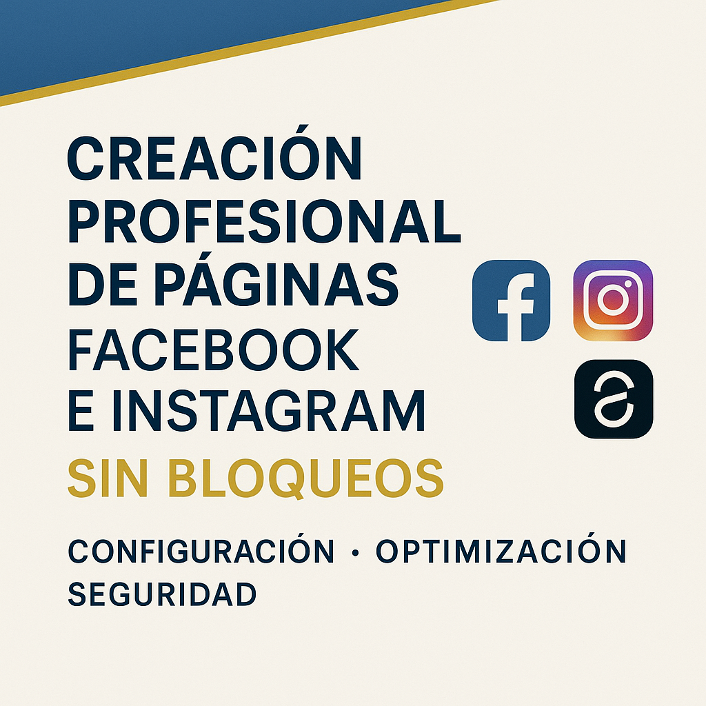 Creación Profesional de Página en Facebook e Instagram — Configuración Segura y Optimizada