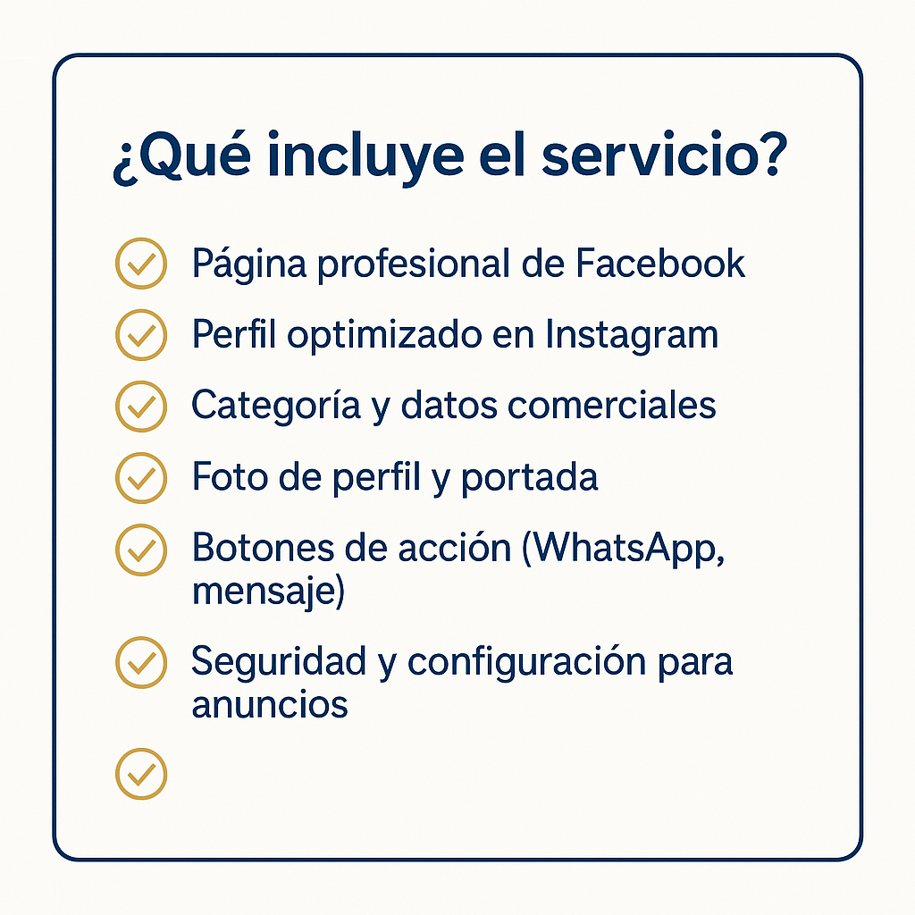 Creación Profesional de Página en Facebook e Instagram — Configuración Segura y Optimizada